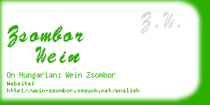 zsombor wein business card